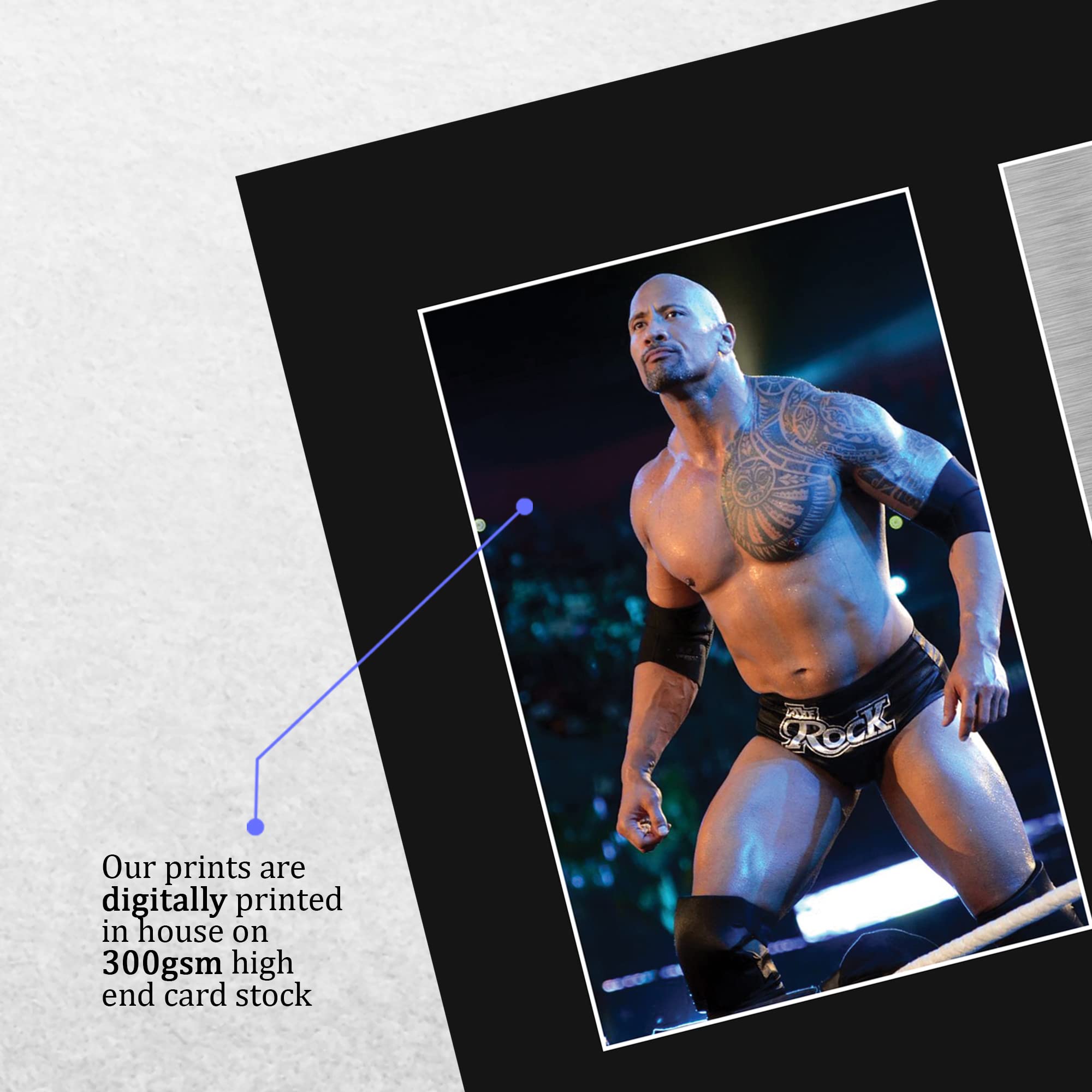 Hwc Trading Usl Dwayne Johnson The Rock Gifts Printed Signed Autograph Picture For Wwe & Wwf Memorabilia Fans - Us Letter Size