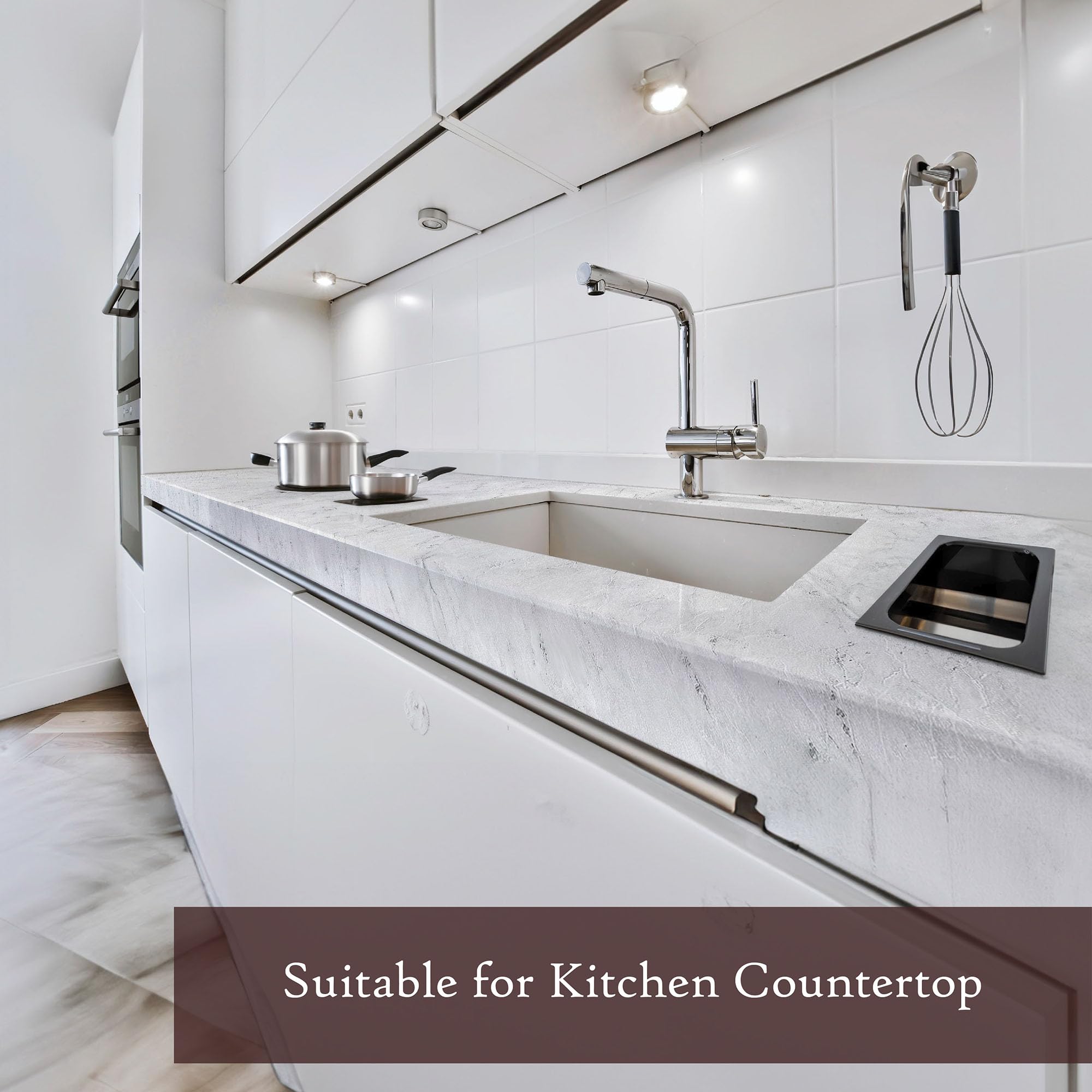 Very Berry Sticker Marble Contact Paper Peel And Stick (15.7'' X 78'', White Matte) Removable Pull And Stick Vinyl For Kitchen C