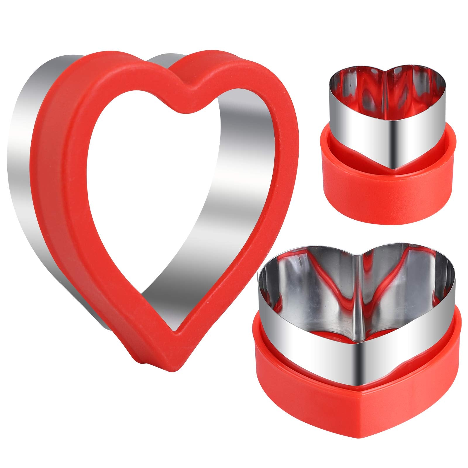 Love Heart Shape Cookie Cutters, Baking Vegetable Shape Cutters, Mini & Medium & Large Cookie Cutters,The Valentines Day Cookie