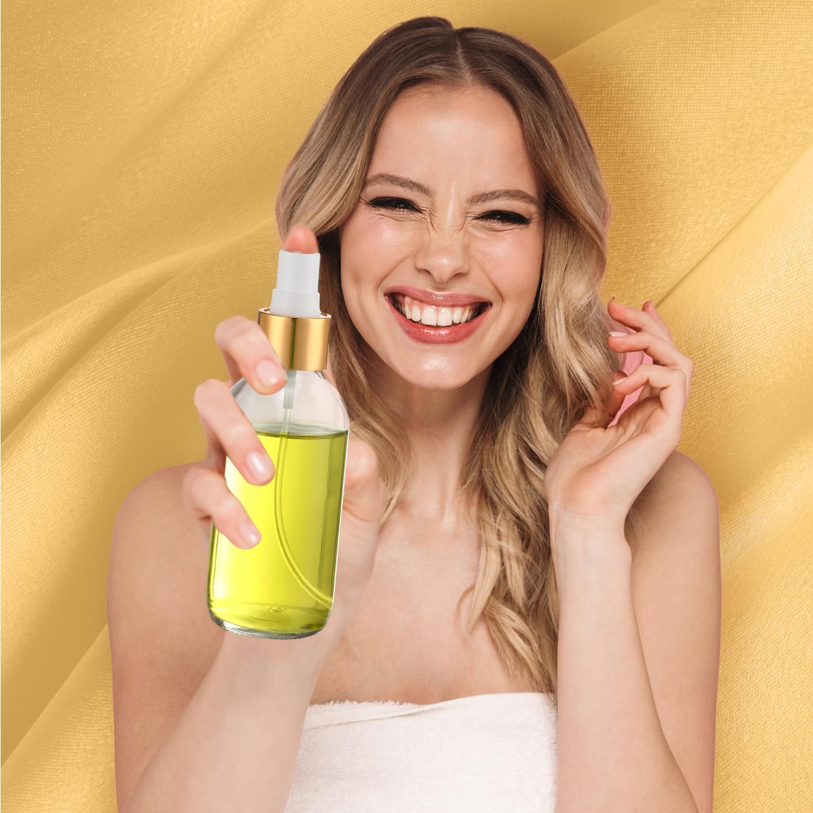 Fumete 36 Pcs Glass Spray Bottles 4Oz Fine Mist Glass Spray Bottle Refillable Liquid Containers With 6 Labels 6 Funnel For Hair