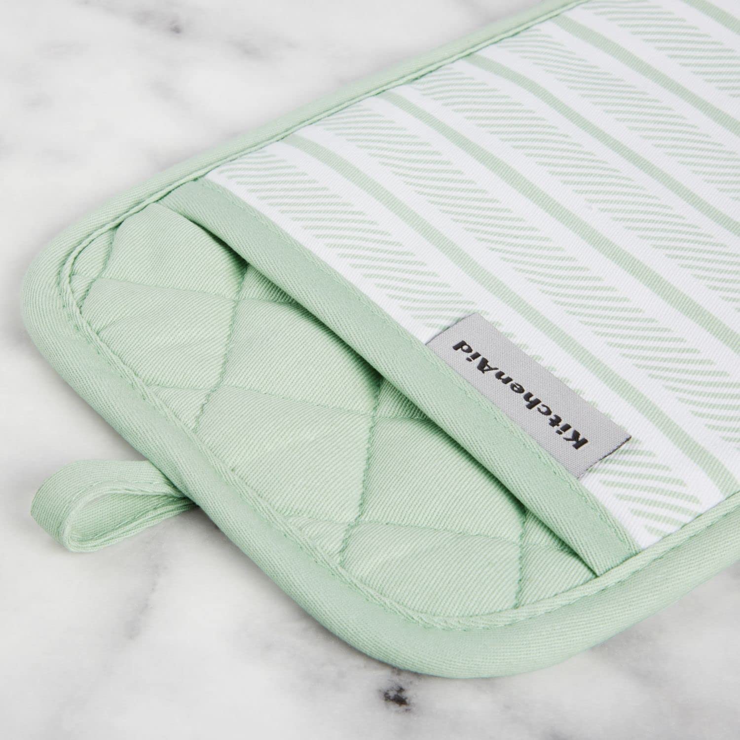 Kitchenaid Albany Pot Holder 2-Pack Set, Pistachio, 7''X10''