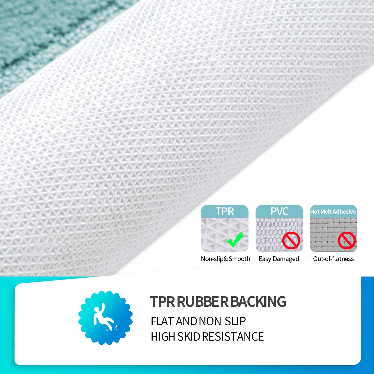 Silipacks Bathroom Rugs 20''X20'' Non-Slip Microfiber Contour Toilet Rugs U Shaped Carpet, Machine Washable Quick Dry Bath Mats