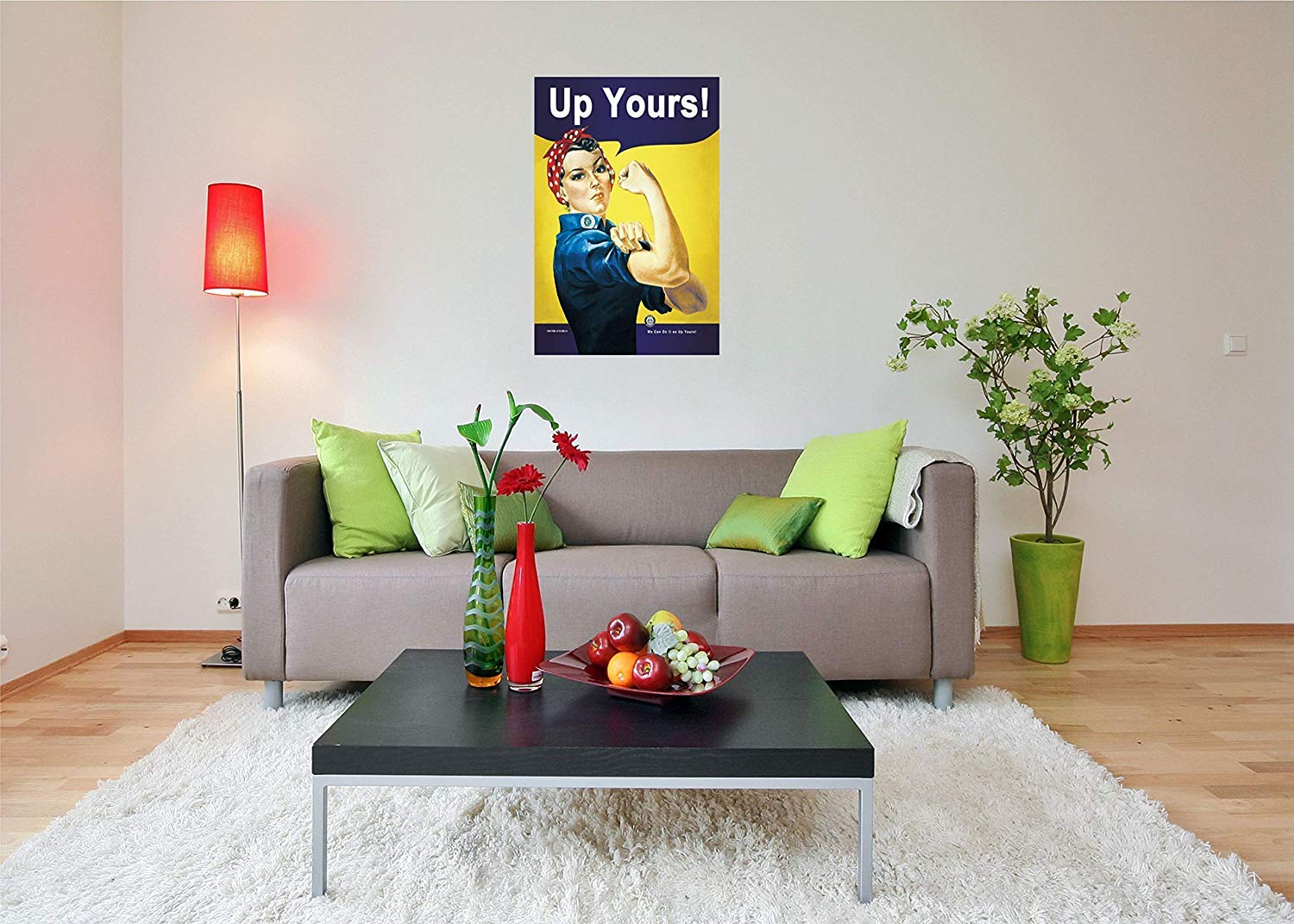 Scorpio Posters Rosie The Riveter - Up Yours! - Parody Laminated Poster - 24.5'' X 36.5''