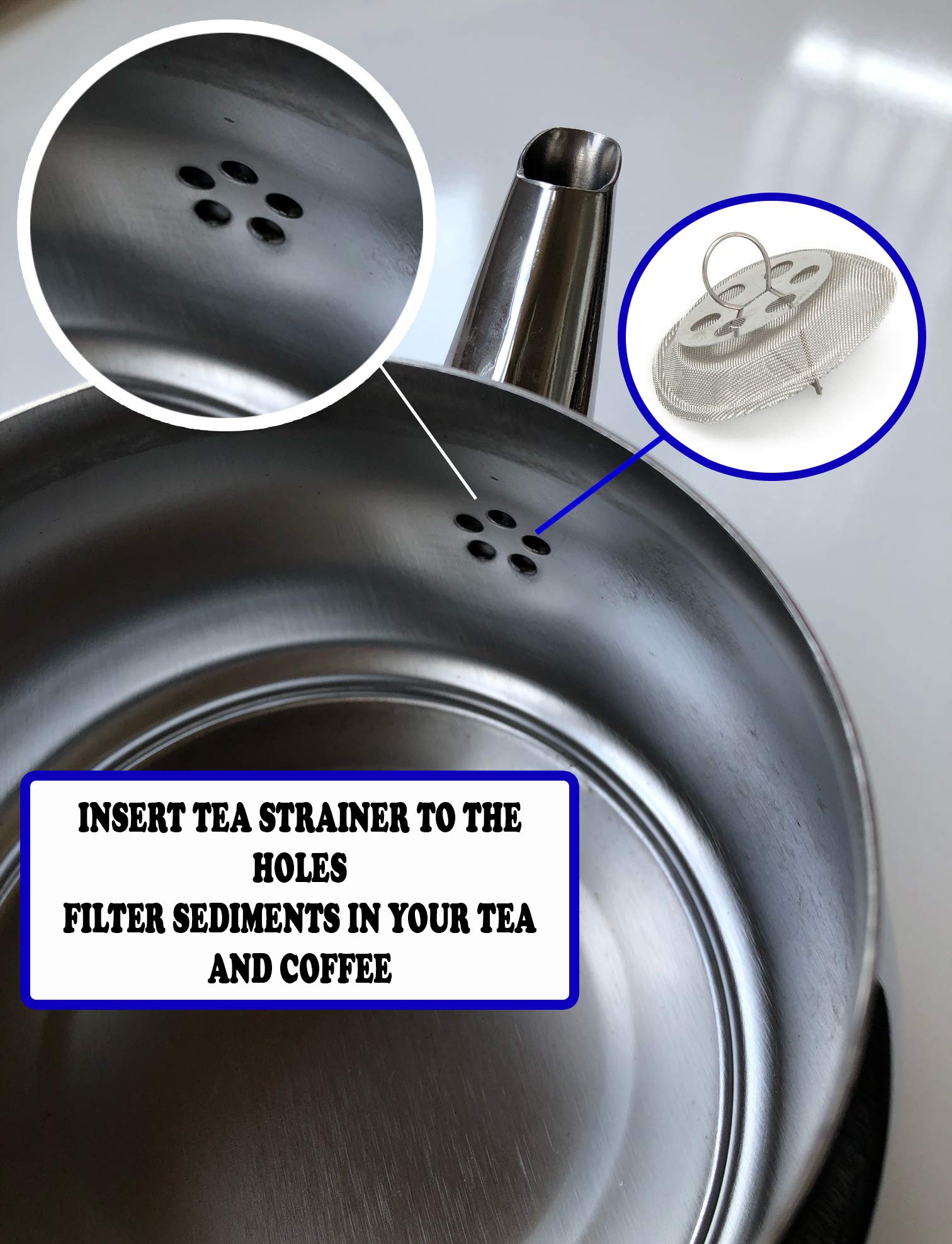5 Pcs Round Tea Strainer For Spout, Stainless Steel, Kettle Spout Filter - Insert Inside Spout Of Teapot 1.53'' Diameter