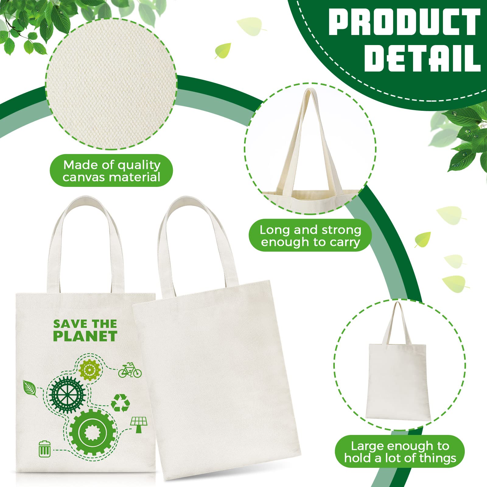 Xuniea 32 Pieces Sublimation Polyester Tote Bags Blanks Bulk 9.8 X 11.8 Inch Reusable Canvas Tote Printable Grocery Bags For Tea