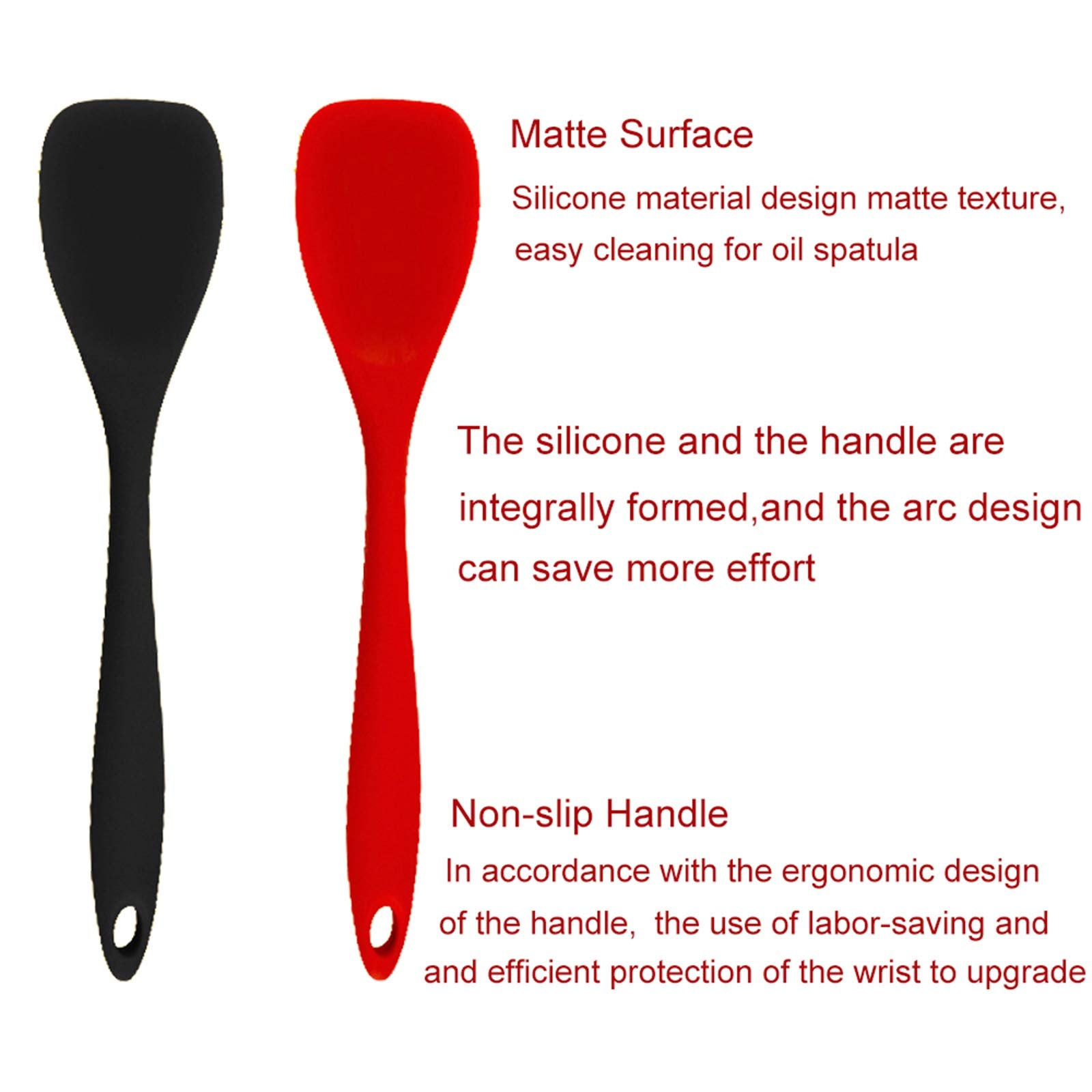 Silicone Spatulas Spoon Set Of 2,Non-Stick Heat Resistant Siliconscraping Kitchen Baking Bakeware,Silicone Scraper Scoop Mixer F