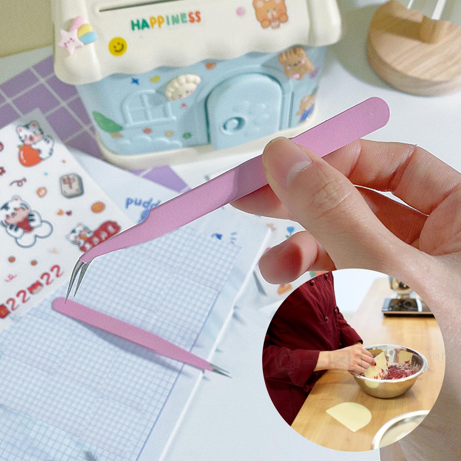 Cake Decorating Tool Set (15 Pcs),Cake Decorating Supplies Kit, Cookie Decorating Tools,Cookie Decoration Brushes Cookie Scriber