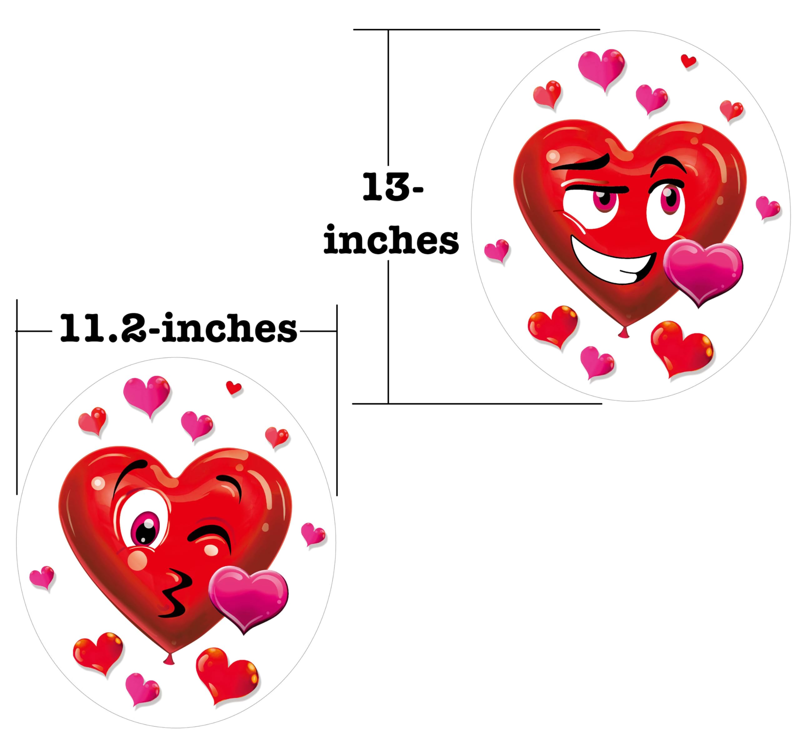 Iconikal 2-Piece Toilet Seat Cling Decoration Set, Valentine'S