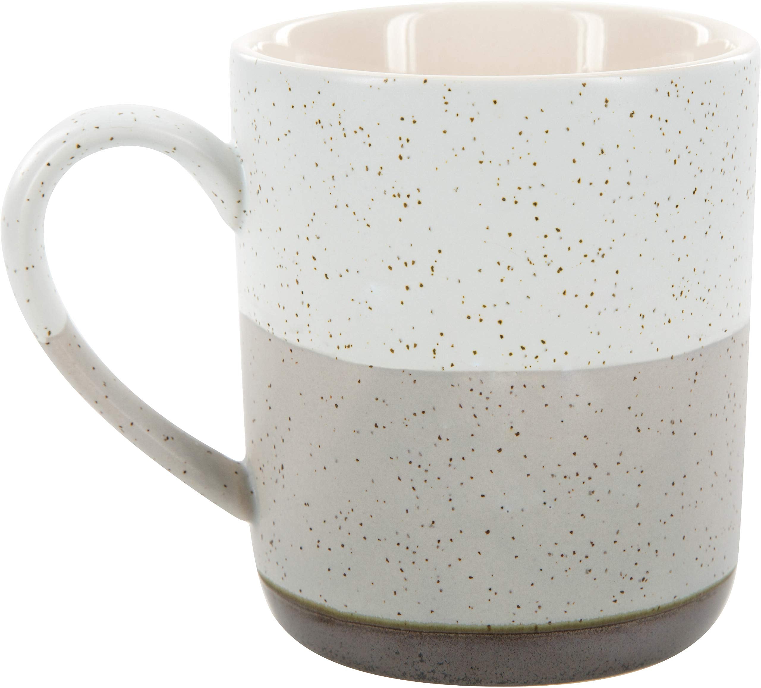 Pavilion Gift Company Retire From Being-15Oz Speckled Stoneware Coffee Cup Mug, 15 Oz, Beige
