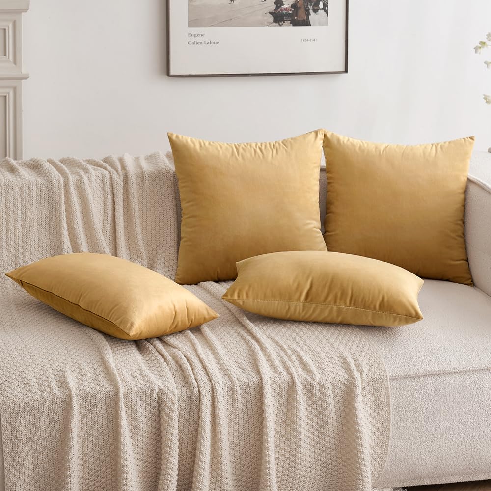 Miulee Velvet Soft Soild Decorative Square Throw Pillow Cover Cushion Case For Sofa Bedroom Car 12 X 20 Inch 30 X 50 Cm