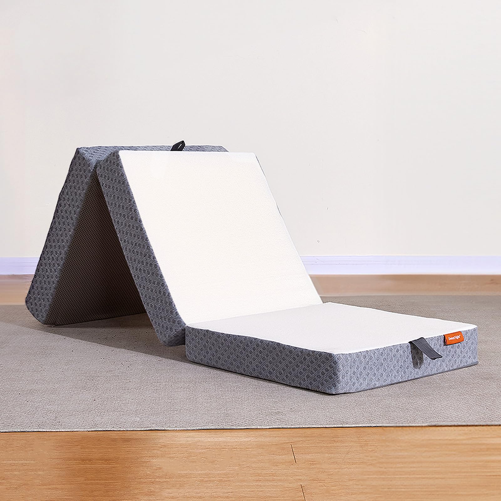 Sweetnight Tri Folding Mattress - 4-Inch Single Size Foldable Mattress With A Collapsible And Washable Cover | Medium-Firm With