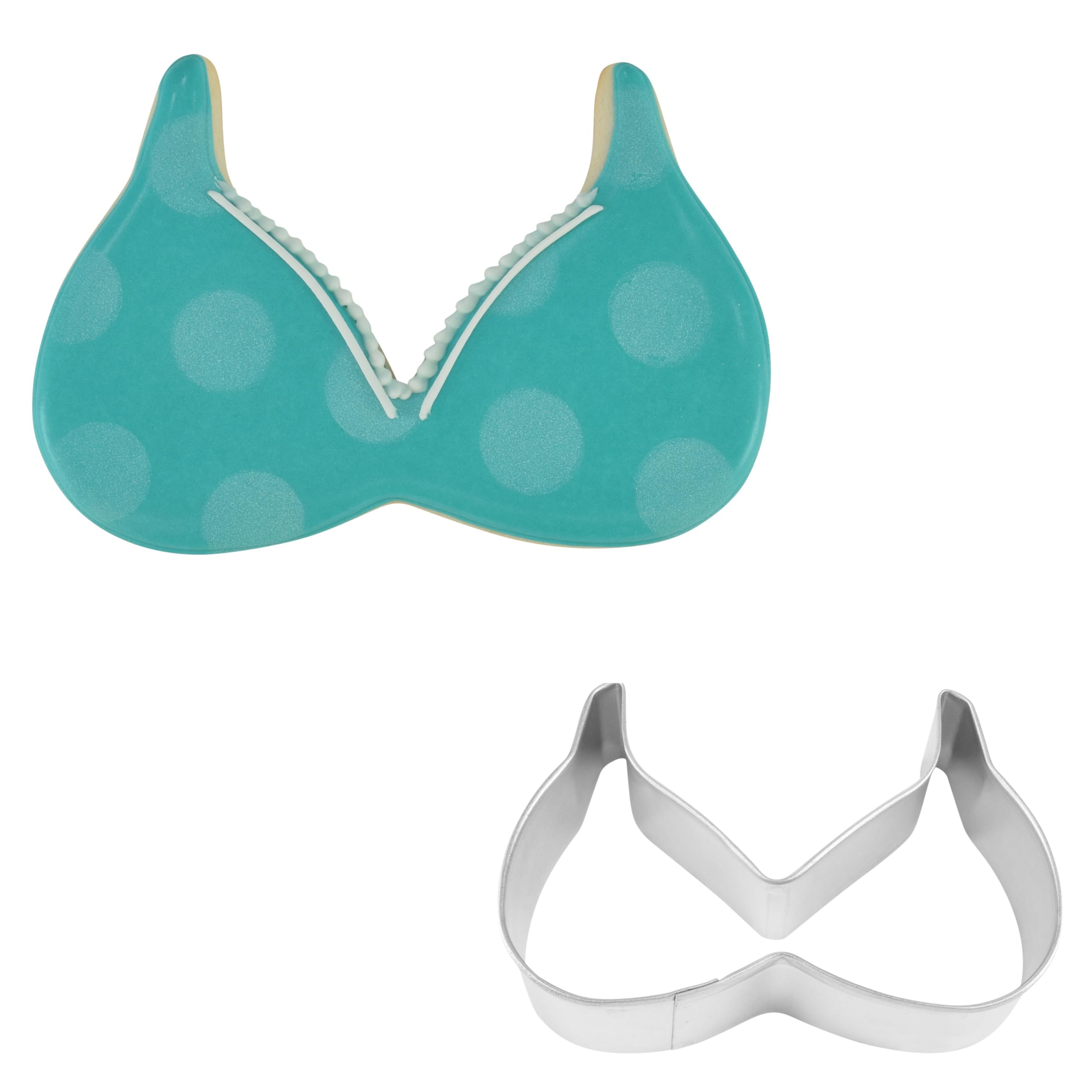 Cybrtrayd R&M Bikini Top 3.5'' Cookie Cutter, Metallic