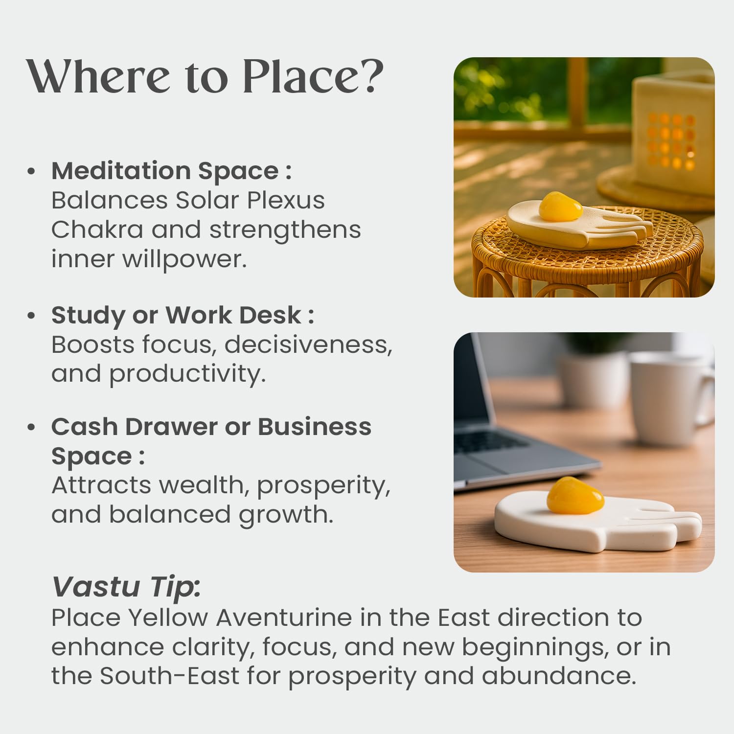 Astrotalk Yellow Aventurine Tumble Stone | For Meditation, Chakra Activation, Confidence & Inner Power | Vastu Items for Home Decor, Office Table Decoration Items | Gift for Man & Woman