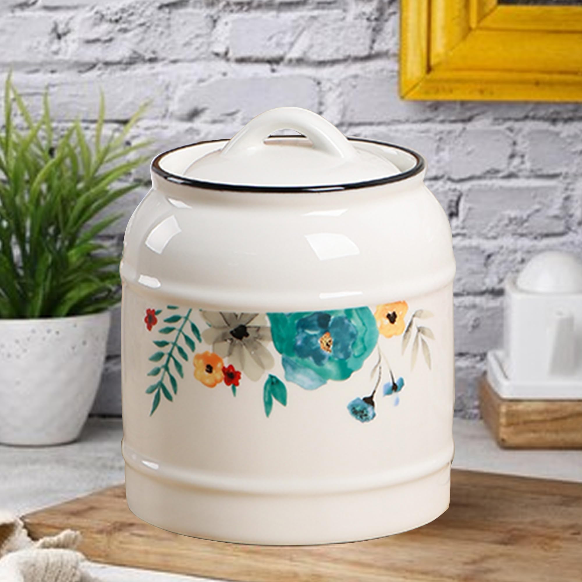 The Better Home Ceramic Jar For Kitchen Storage With Lid | Airtight Ceramic Container | Multipurpose Kitchen Storage Jars And Co