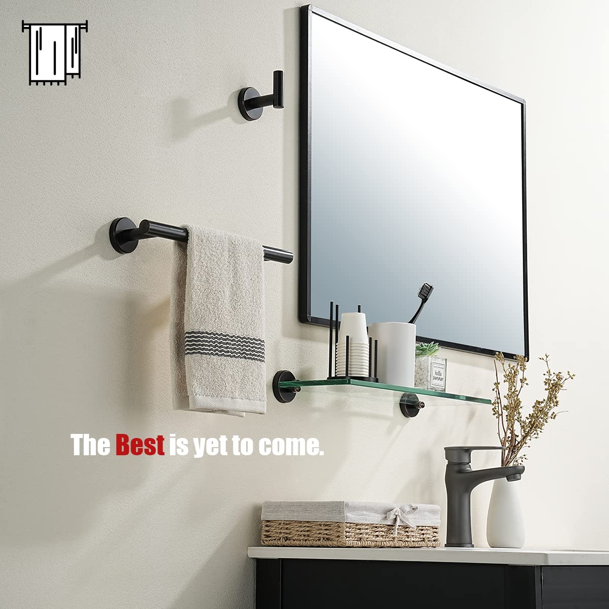 JQK Oil Rubbed Bronze Towel Bar  9 Inch 304 Stainless Steel Thicken 0.8mm Towel Rack Bathroom  Towel Holder Wall Mount  Total Length 12 Inch  TB110L9-ORB