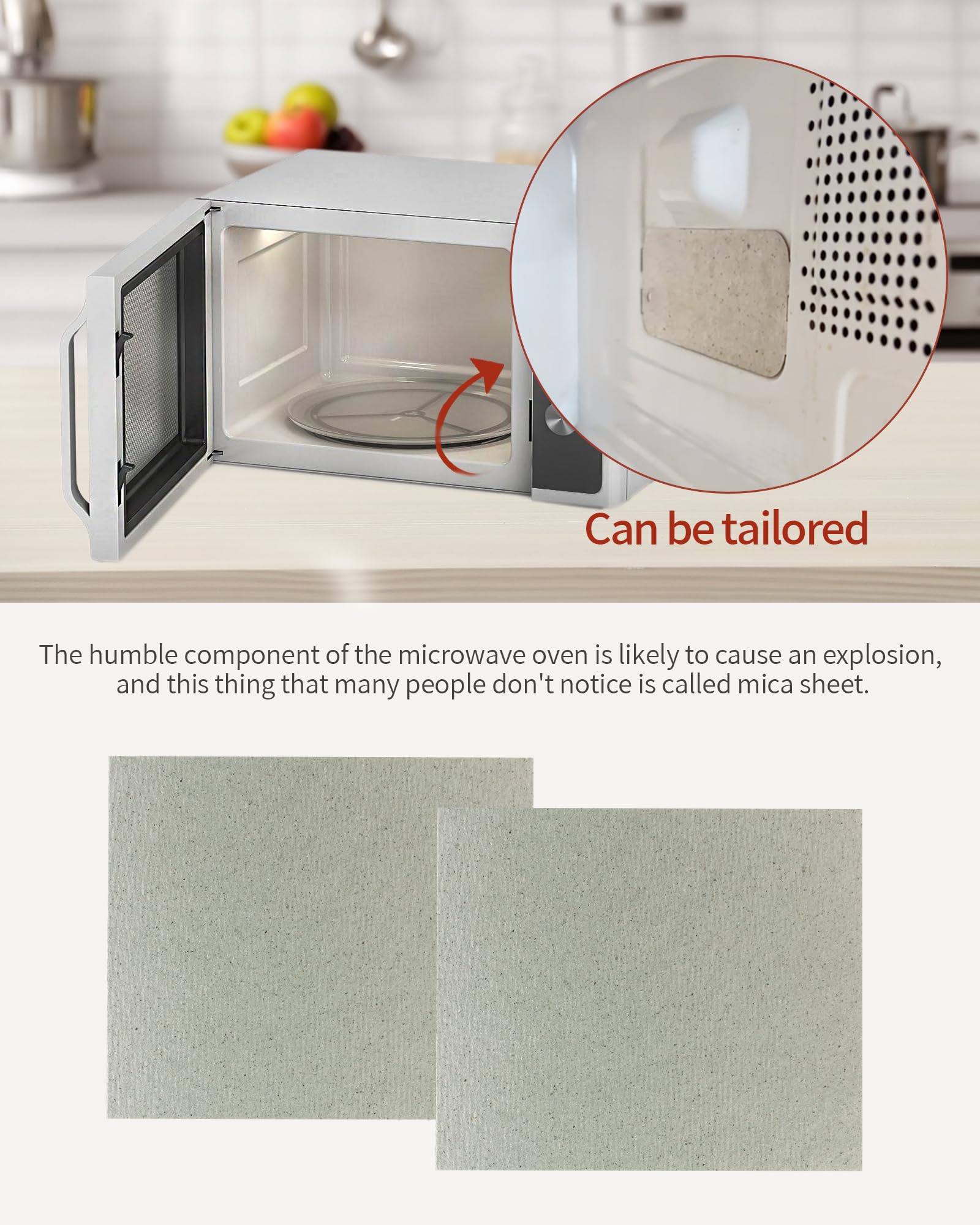 Yqboom 2 Pcs Waveguide Cover, Universal Mica Sheet For All Microwave Oven, Cut To Size, 150X120Mm