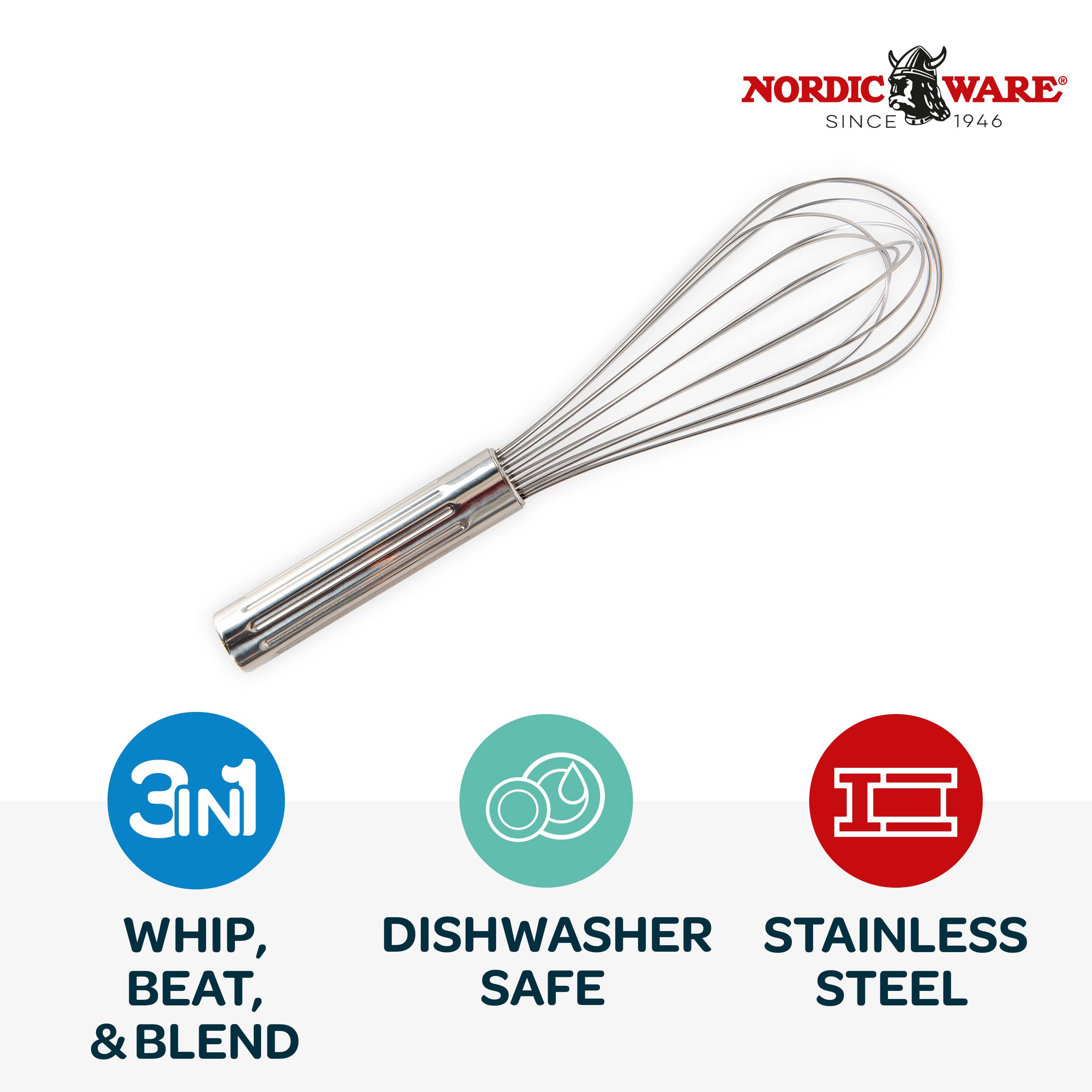 Nordic Ware Large Whisk, 11-Inch, Stainless Steel