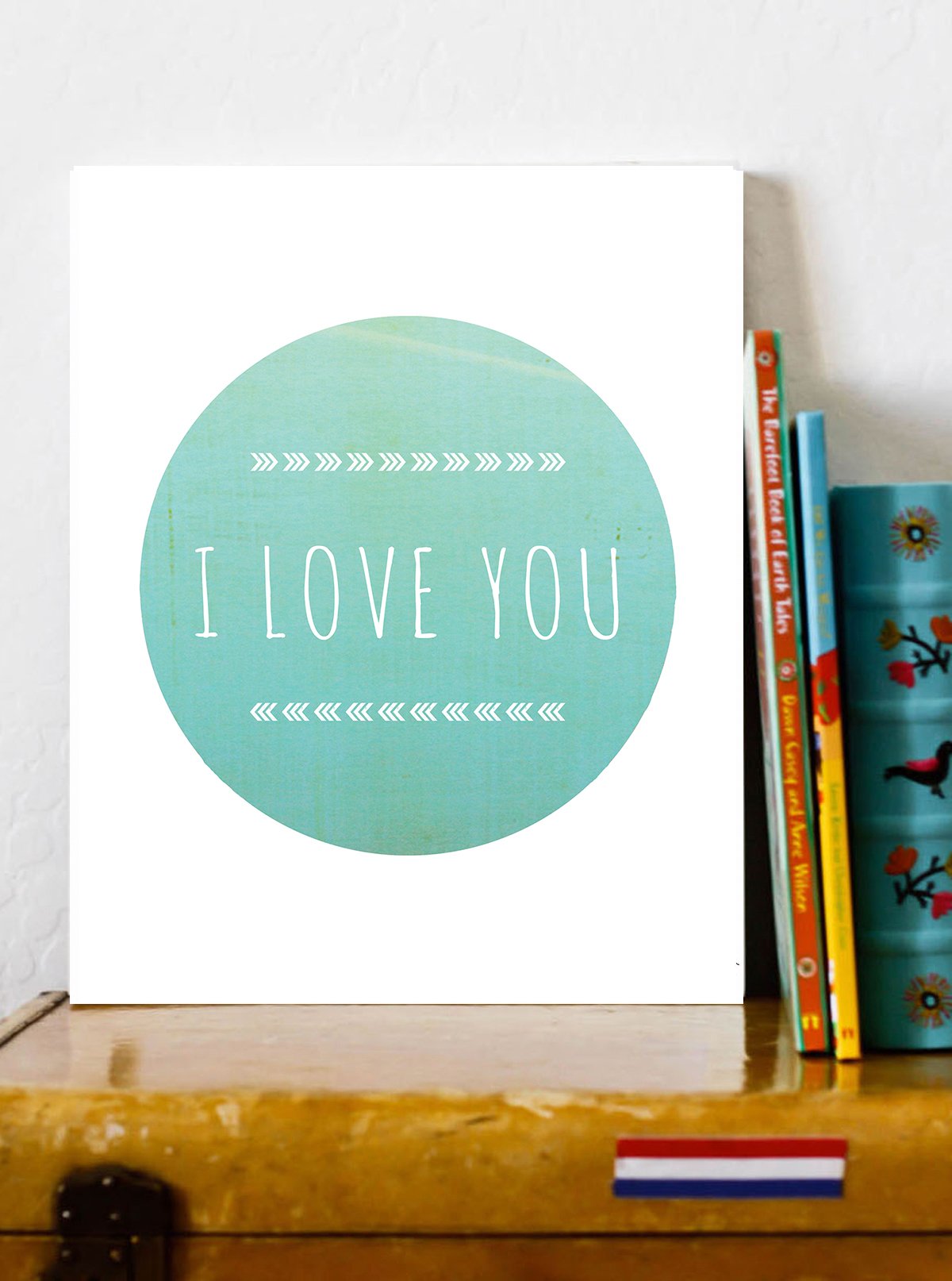 I Love You In Turquoise Children'S Wall Art Print 11X14, Nursery Decor, Kid'S Wall Art Print, Kid'S Room Decor, Motivational Wor