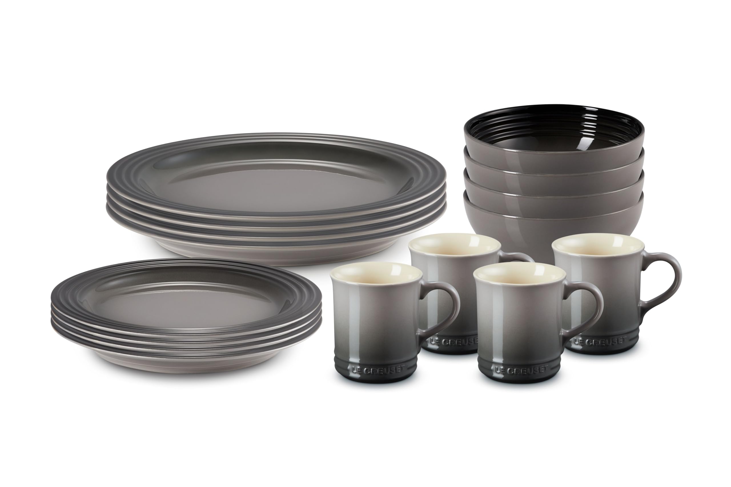 Le Creuset Stoneware Dinnerware Set, 16 pc., Oyster