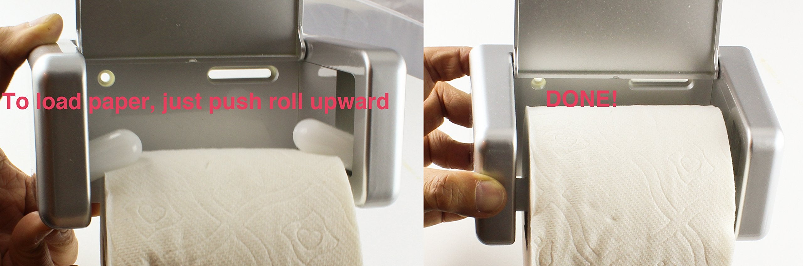 Zoie + Chloe Easy-Snap Toilet Paper Holder - Load And Unload With One Hand