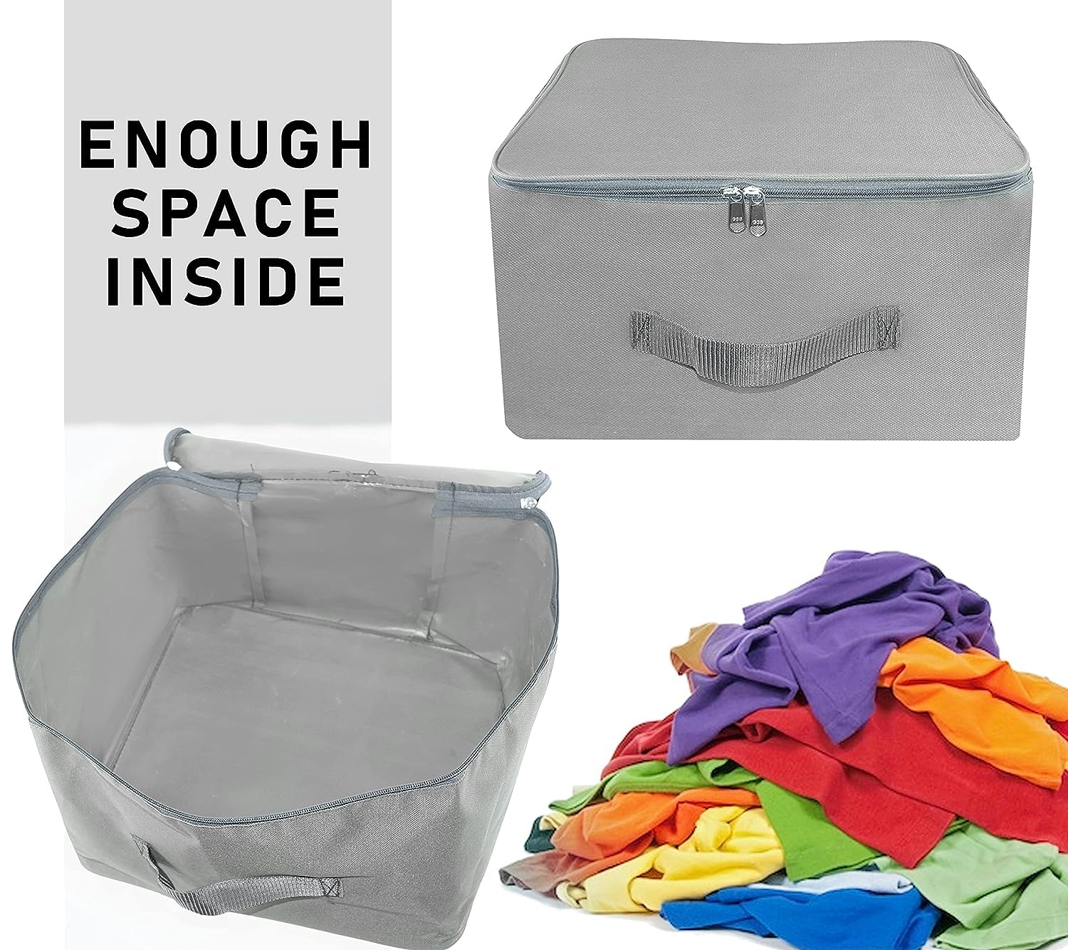 Storite 10 Pack Nylon Wardrobe Bag Underbed Moisture Proof Cloth Storage Organizer, Storage box for Clothes Saree Bags with Zipp