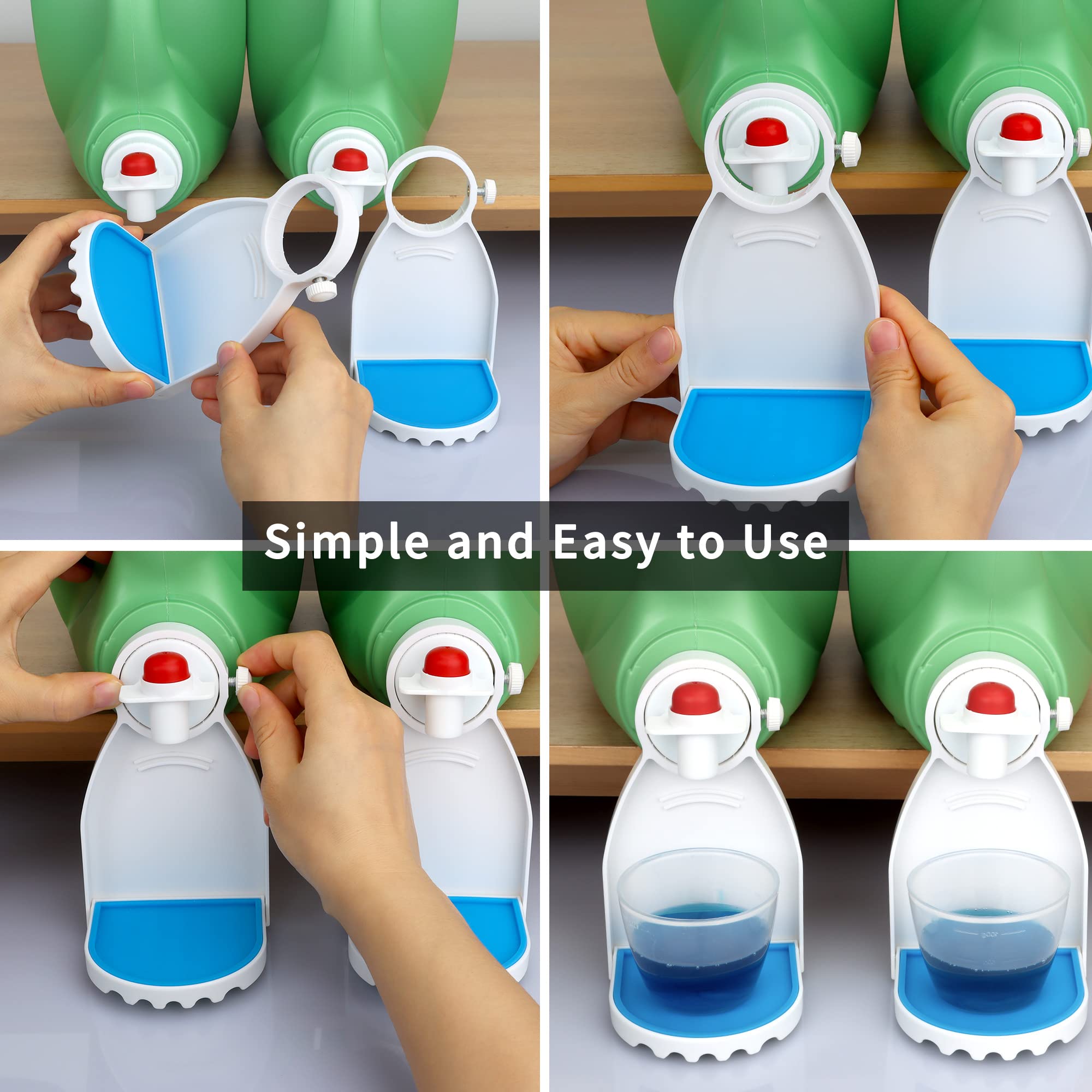 2 Pcs Laundry Liquid Detergent Cup Holder Febwind Laundry Drip Cup Holder Fabric Softener Drip Catcher Soap Holder Tray Cup Stan