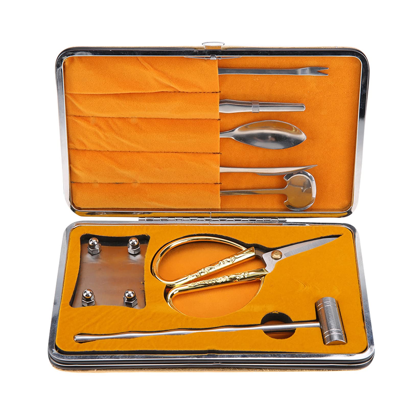 8Pcs Seafood Tool Set, Lobster Crab Nut Cracker Opener Tool Set Stainless Steel Seafood Claw Forks Picks Set Gift With Package B