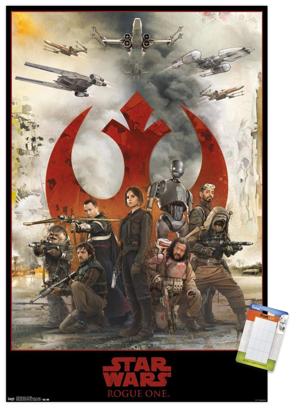 Trends International Star Wars: Rogue One - Assemble Wall Poster, 22.375'' X 34'', Poster & Mount Bundle