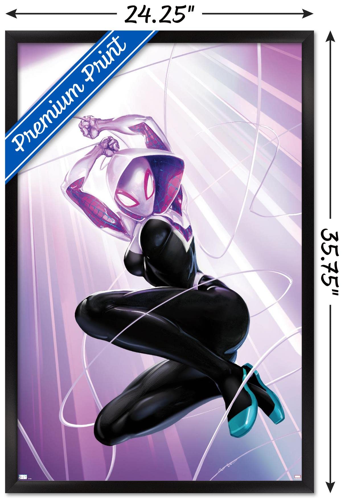 Trends International Marvel Comics - Ghost Spider - Ghost Spider #1 Wall Poster, 22.37'' X 34.00'', Black Framed Version