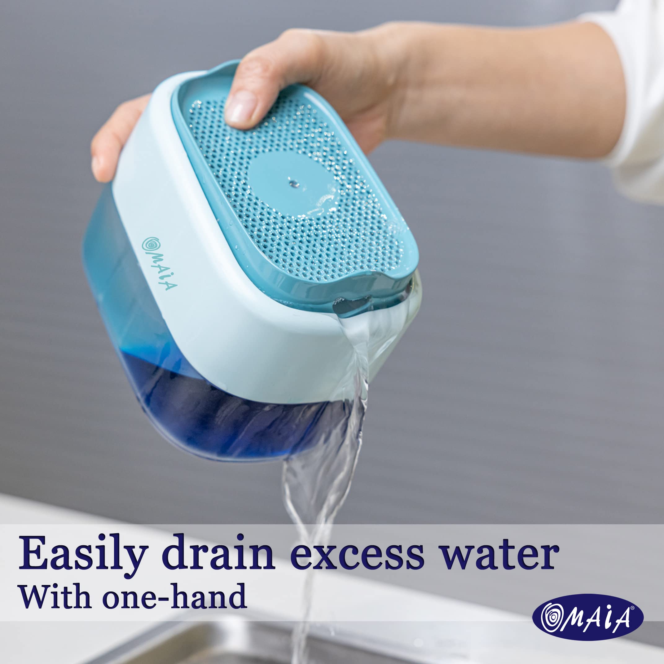 Omaia Dish Soap Dispenser For Kitchen Sink - Blue Kitchen Gadgets 2023 - Dishwashing Liquid Dispenser For Kitchen - Sink Counter