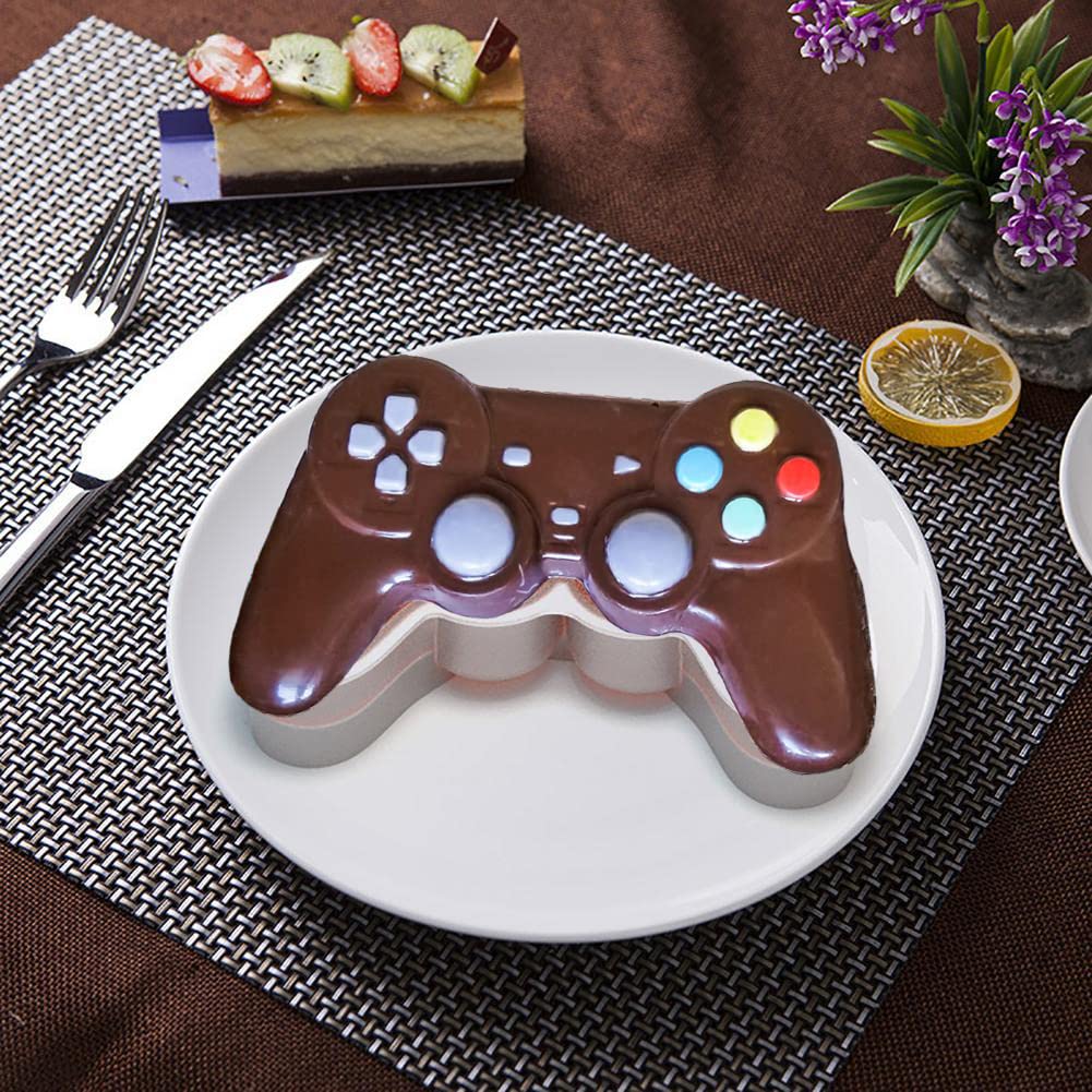 3D Game Controller Chocolate Silicone Molds, Non-Stick Large Breakable Chocolate Molds With 1 Pcs Wooden Mallet For Diy Party De