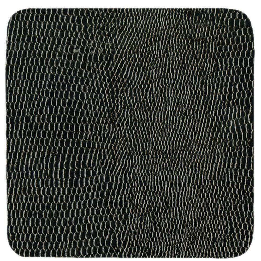 Caspari Lizard Scale Coasters In Black, 8 Count