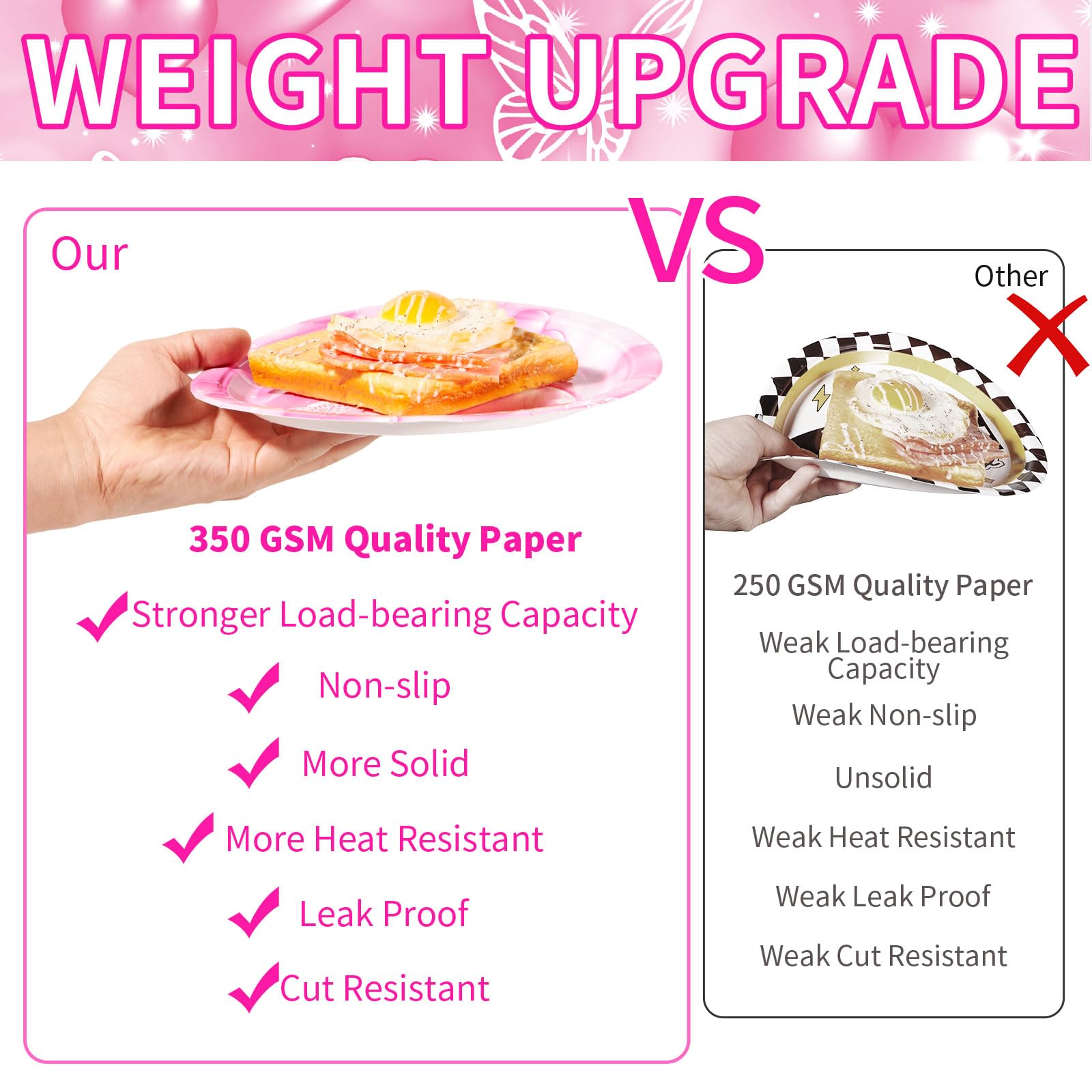 Grencian 96Pcs 2000S Party Decorations Pink Heart Party Plates Y2K 90S Heart Disposable Tableware Set For Birthday Wedding Party