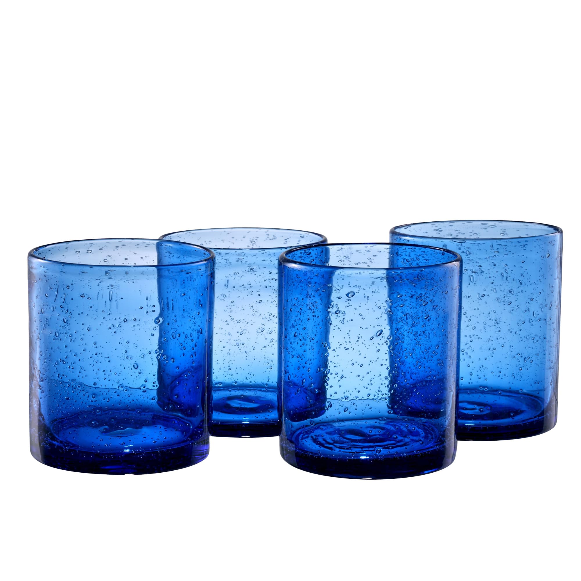 Artland Iris Double Old Fashioned Glasses  Cobalt Blue  Set of 4