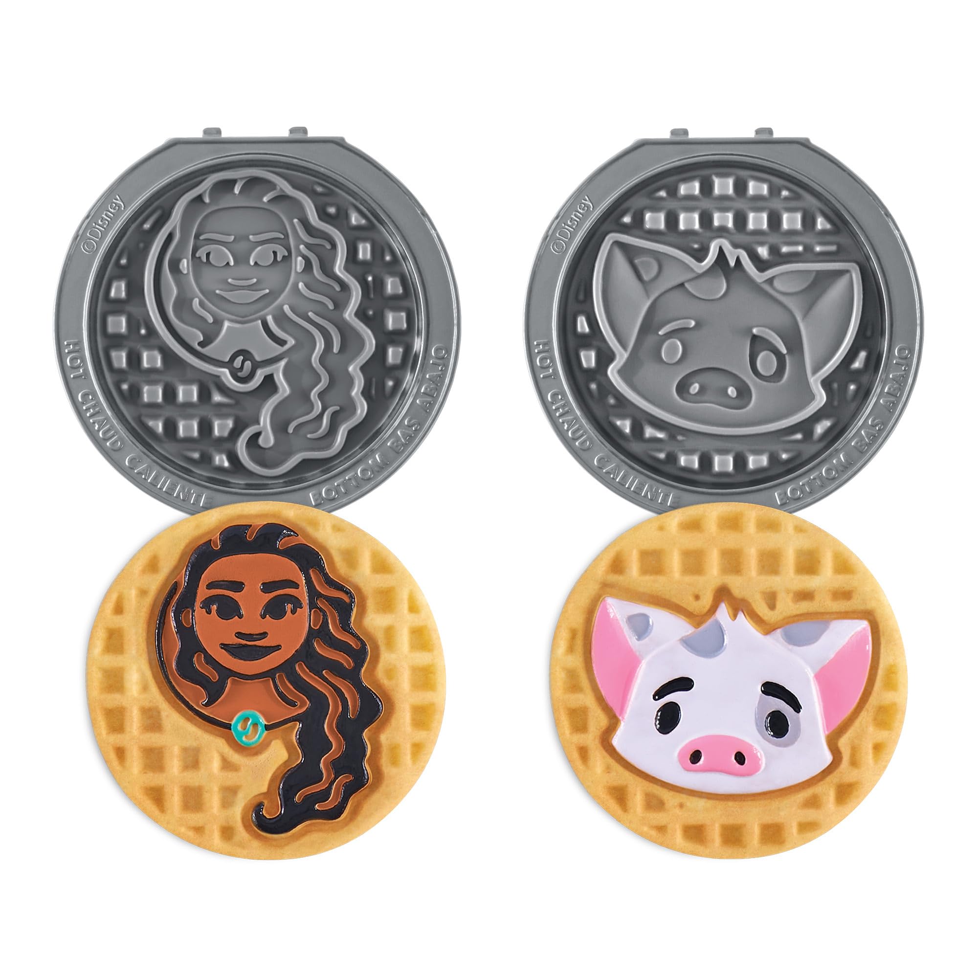 Disney | Dash MultiMaker Mini System Removable Plate Sets - Easy-to-Swap Plates for Your Waffle Maker - Set of 2, Moana & Pua De