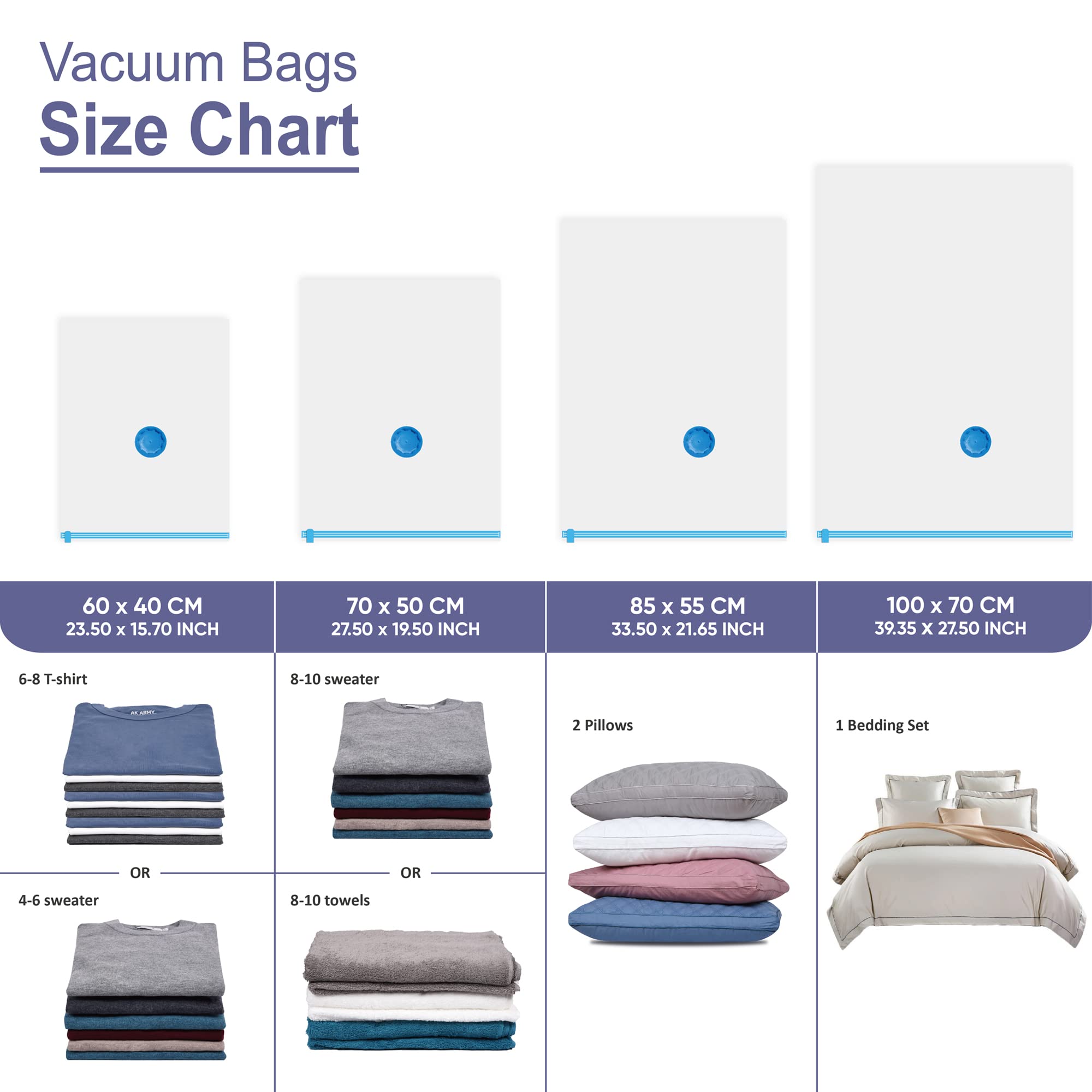 18 Space Saver Vacuum Storage Bags  Vacuum Sealed Storage Bags (4 Jumbo/4 Large/4 Medium/6 Small) with Hand Pump  Vacuum Seal Bags for Clothing  Comforters  Pillows  Towel  Blanket Storage  Bedding