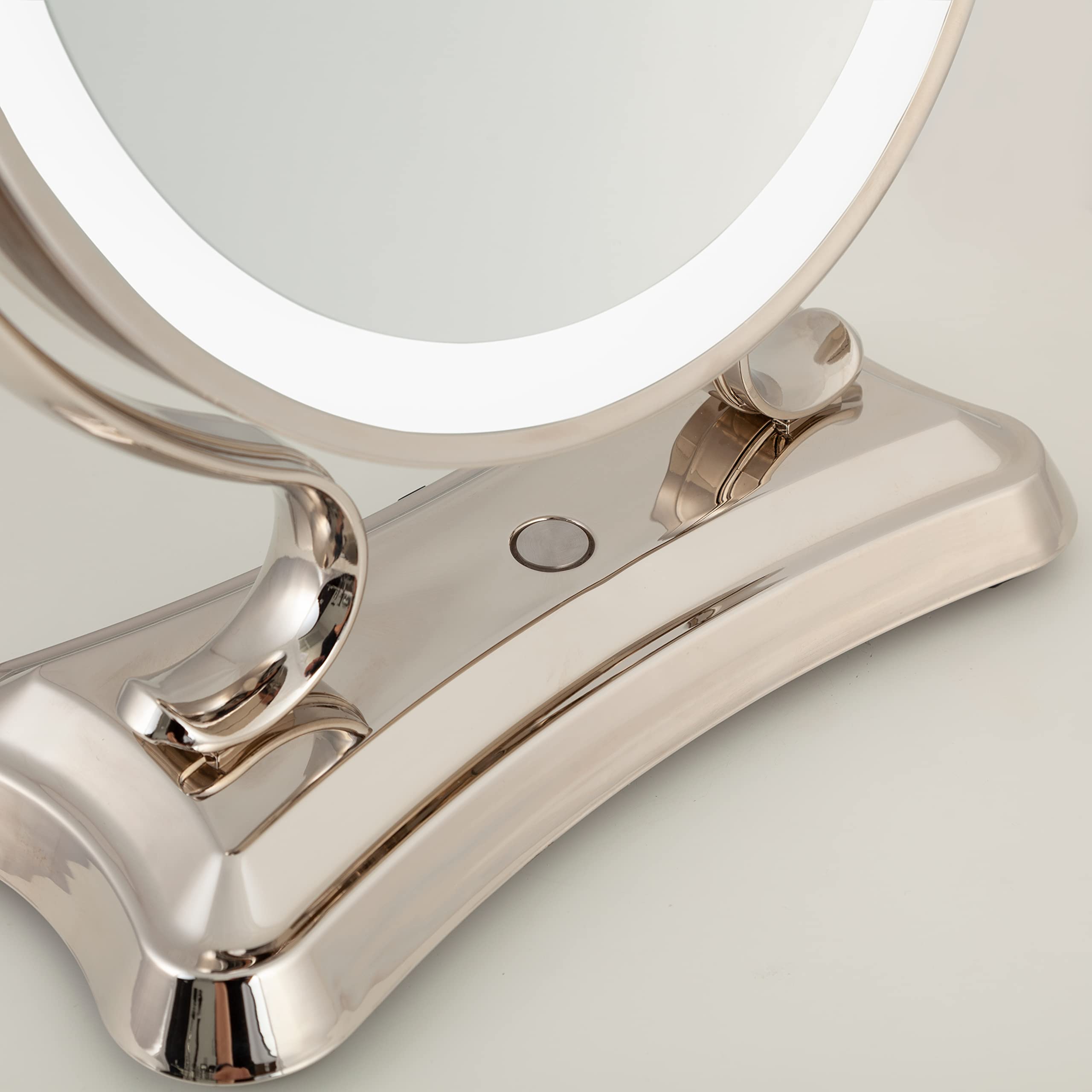 Zadro 12'' Glamour Led Makeup Mirror With Lights And Magnification 5X/1X Touch Control Mirror With Lights For Makeup Desk (Satin