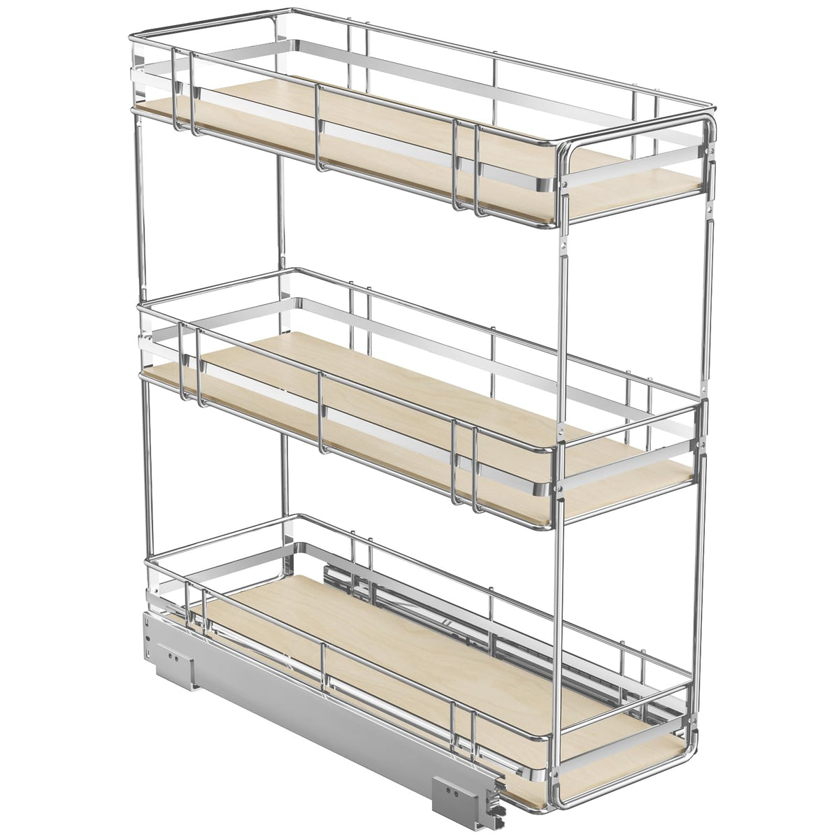 Roomtec 3-Tier Pull Out Cabinet Organizer Spice Rack For Narrow Cabine ...
