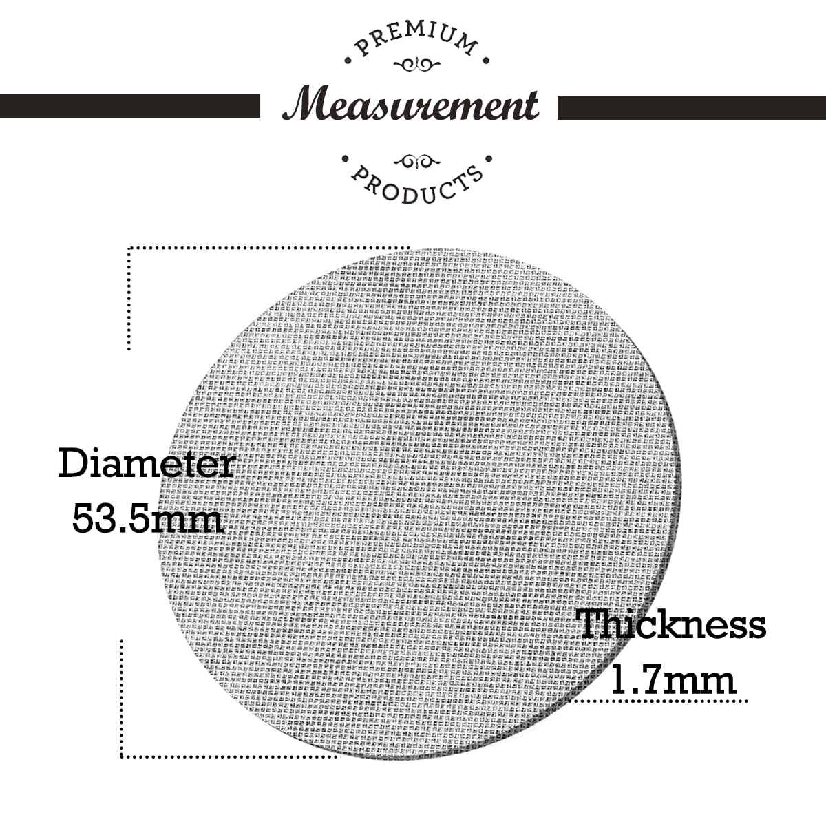 Coffiltro. 53.5Mm Espresso Puck Screen Portafilter Screen Coffee Filter Mesh - 316 Stainless Steel 1.7Mm Thickness 100M