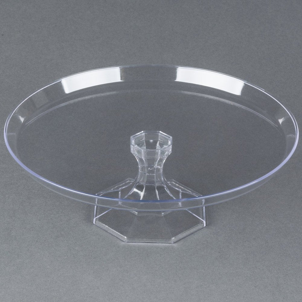 Stunning Small Clear Plastic Dessert Stand (9.75'') - Elegant Showcase For Your Delicious Treats, Perfect For Parties & Events (