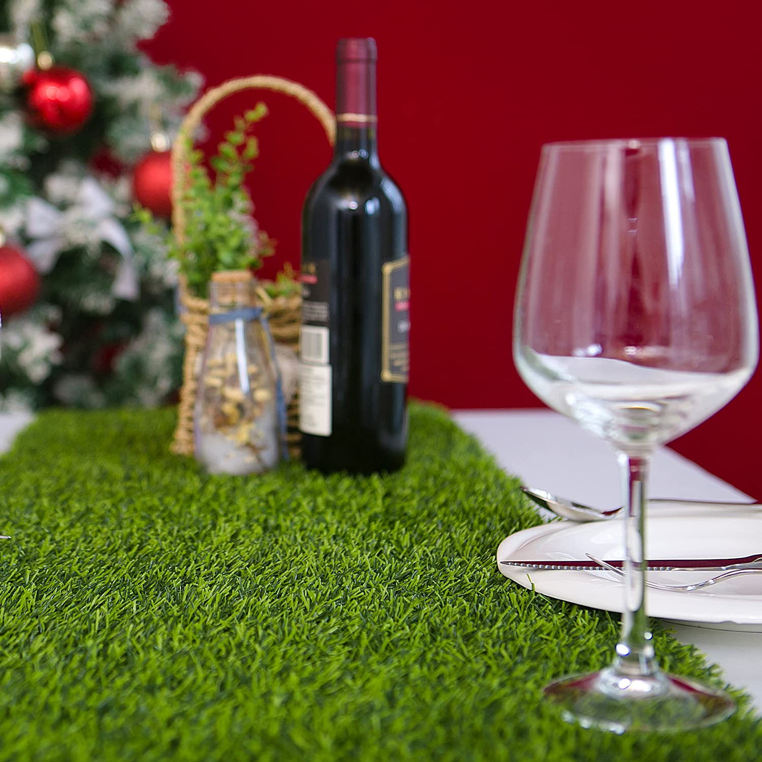 Artificial Grass 14 X 48 Inch Table Runner, Perfect For Spring, Fall Holidays, Parties, Catered Presentations, Baby Showers, Bir