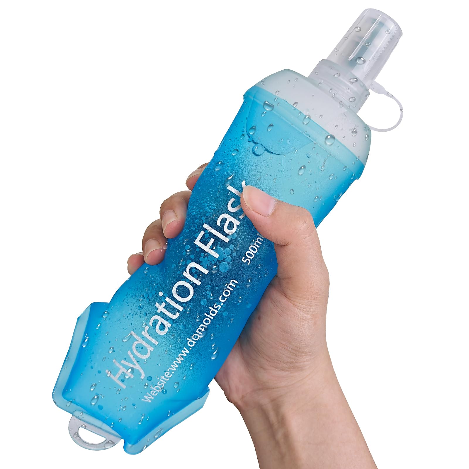 EVANESORA 500ml Soft Flask, TPU Collapsible Water Bottles for Cycling Hydration, Travel, Sports, Climbing, Hiking, Marathon, Run