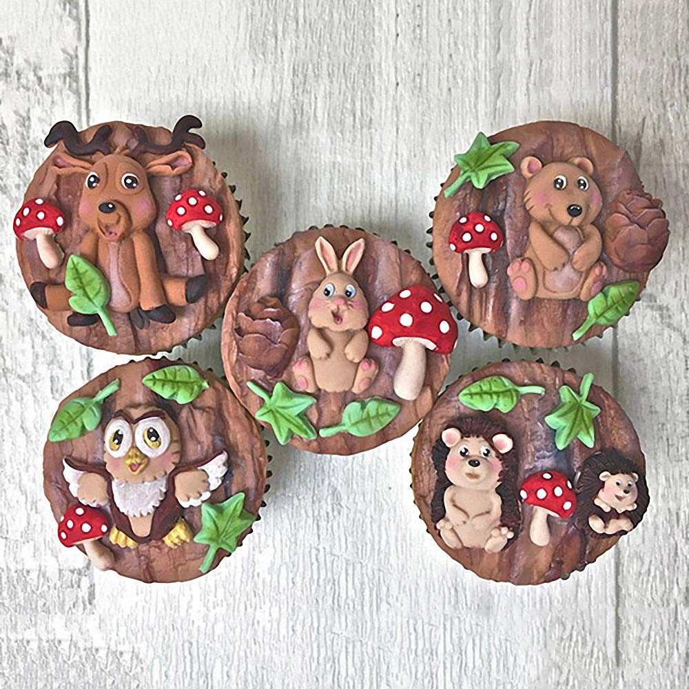 Fewo Forest Animals Fondant Molds Zoo Animal Silicone Mold For Chocolate Candy Gum Paste Polymer Clay Resin Sugar Craft Cake Cup
