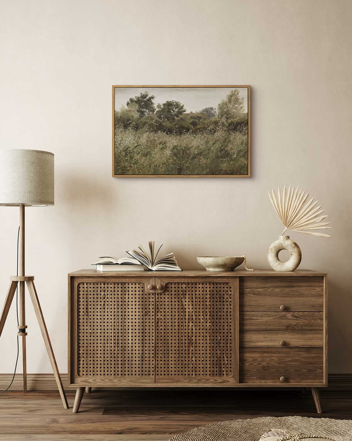 InSimSea Framed Canvas Wall Art Room Decor  Wilderness Field Paintings Large Canvas Wall Art Prints  Nature Scenery Kitchen Bathroom Bedroom Decor - 16x24in