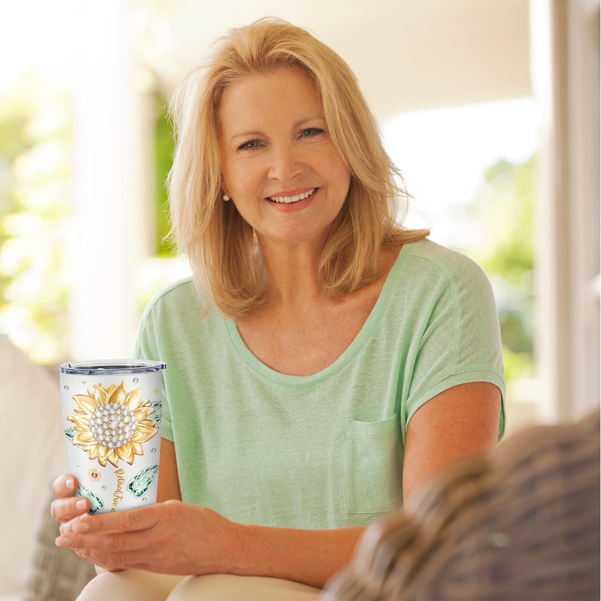 Biomlon Retirement Gifts Tumbler 20Oz, Retirement Gifts For Women 2024 Mug, Retirement Party Decorations, Retired Gifts For Wome