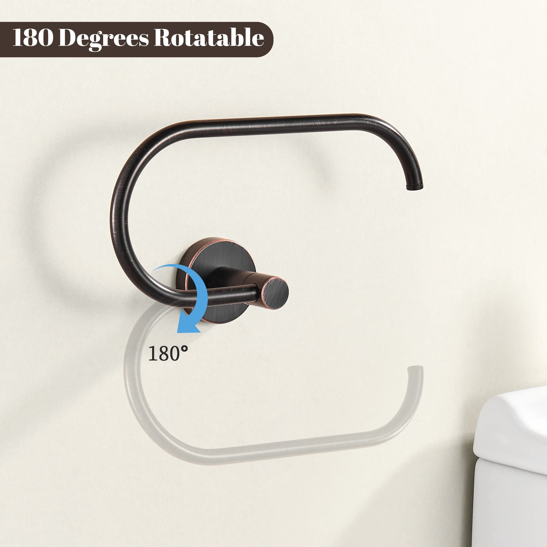 Bronze Toilet Paper Holder Towel Ring,Oil Rubbed Bronze Toilet Roll Holder Hand Towel Holder Bathroom Accessories,Wall Mount Rus