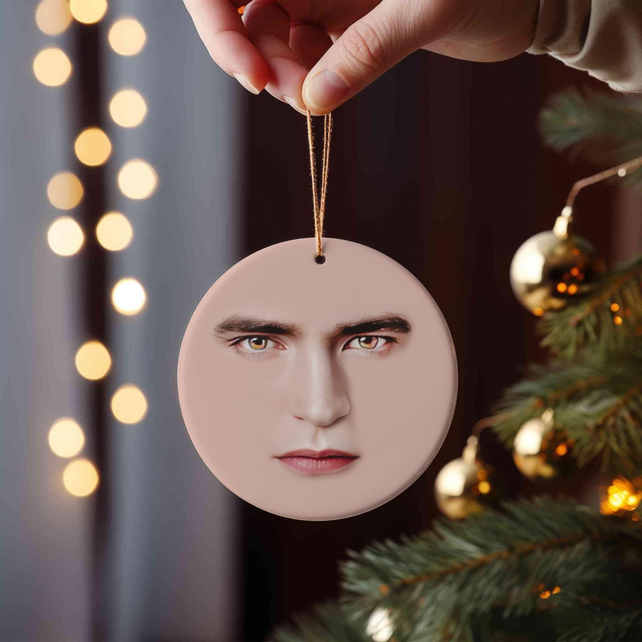 Christmas Decorations - Christmas Ornaments - Funny Face Ornament - Gift for Movie Fans - Haging Ornaments - Ceramic Decor - Fun