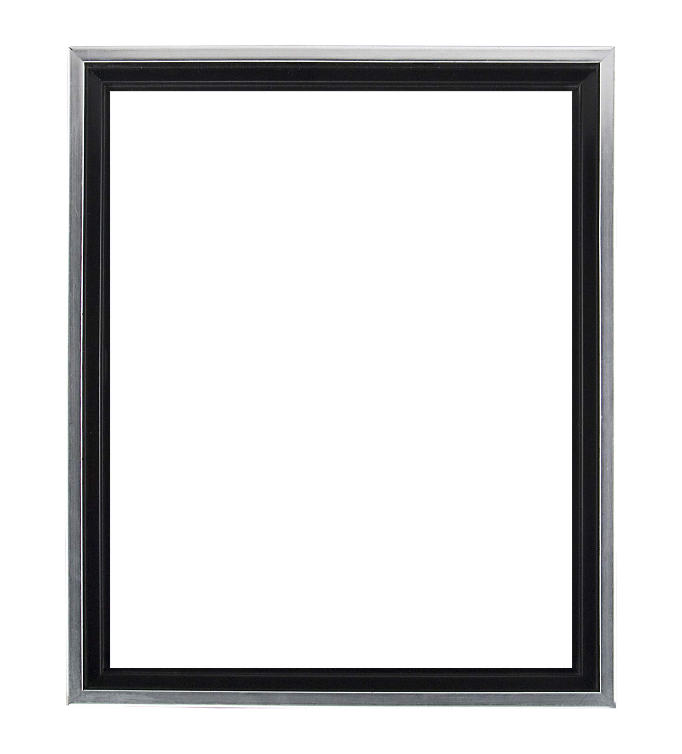 Creative Mark Illusions Floater Frame For 3/4 Deep Canvases - 12x12 Silver/Black - No Glass or Backing - Wood Composite Floating