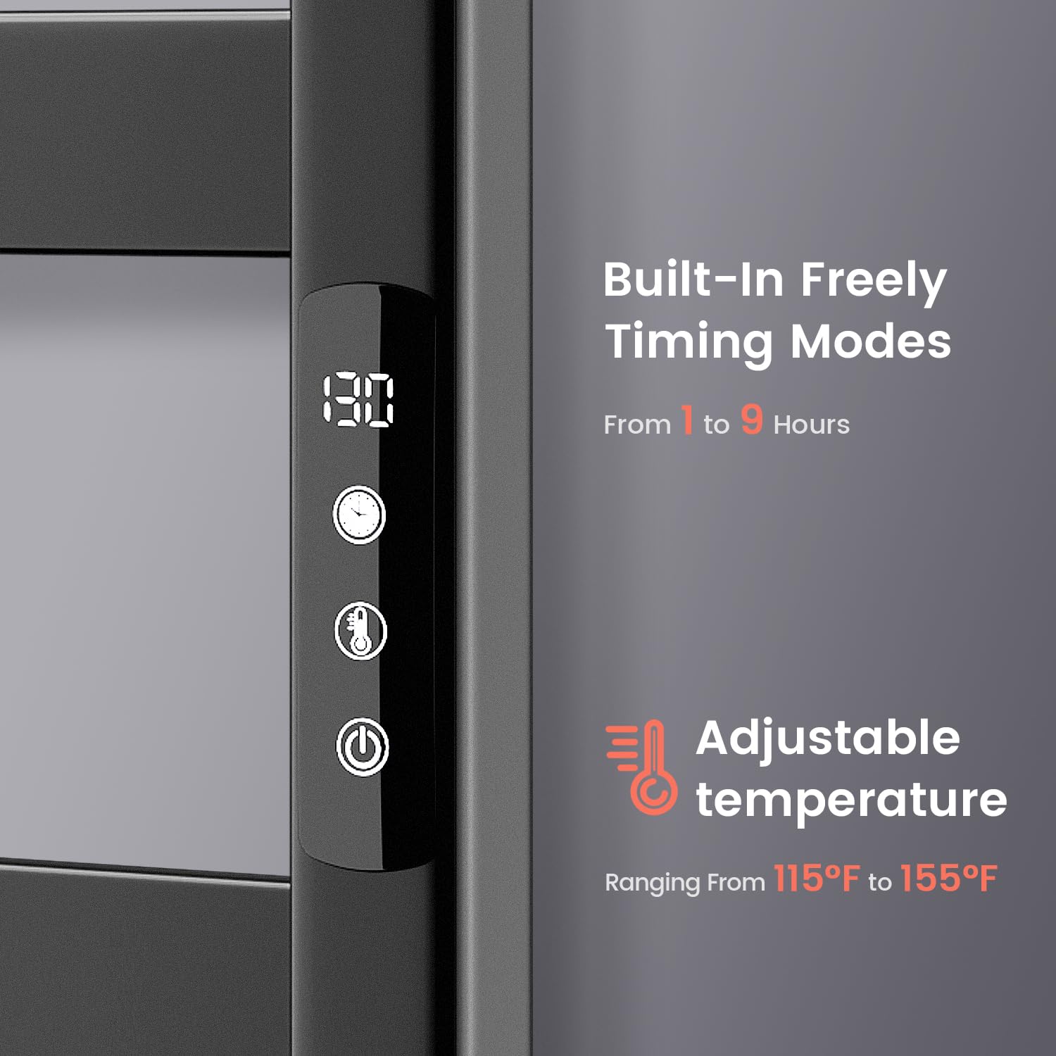 Colliford Towel Warmer,Stainless Steel Towel Warmer Rack For Bathroom -10 Bars Wall Mounted Towel Heater With Intelligent Touch