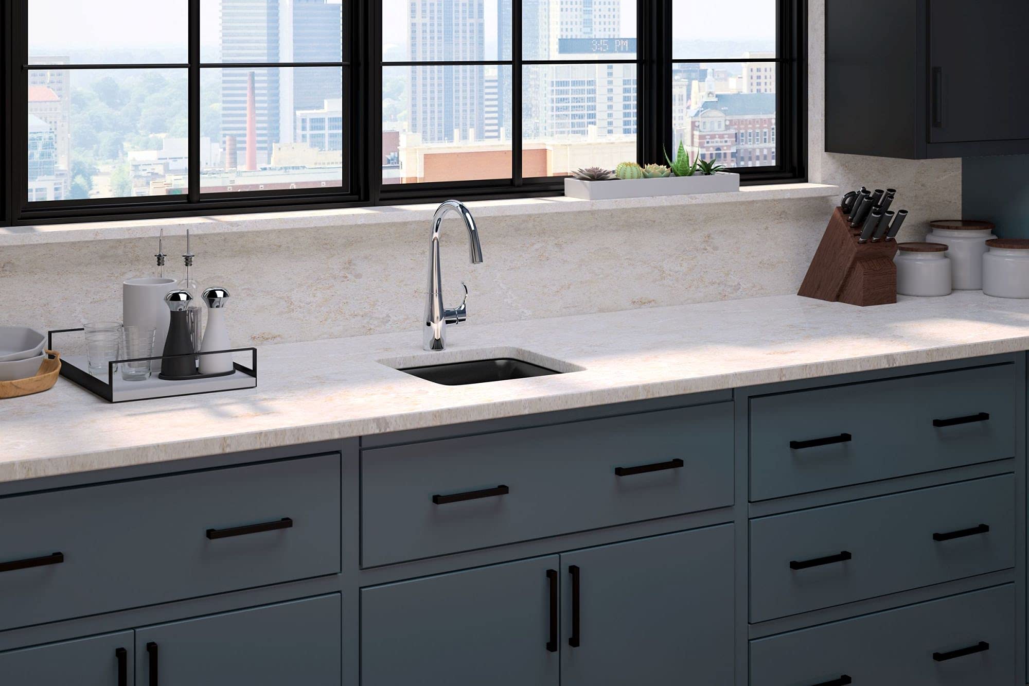 Kohler K-22034-Bl Simplice Single Handle Kitchen Bar Faucet, Prep Sink Faucet, Wet Bar Faucet, Faucet For Bar Sink, Matte Black